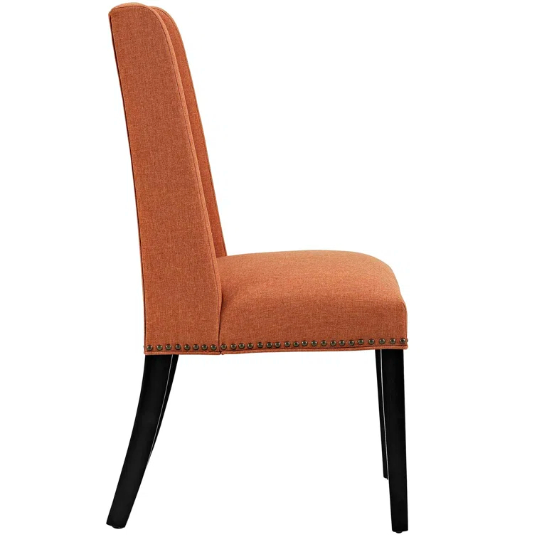 Modway Baron White Vinyl and Wood Frame Dining Chairs