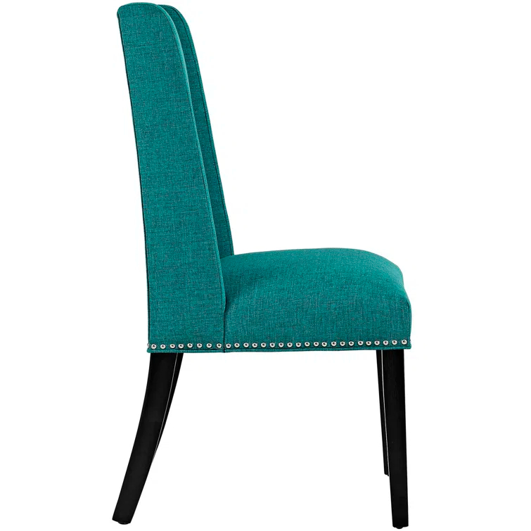 Modway Baron White Vinyl and Wood Frame Dining Chairs
