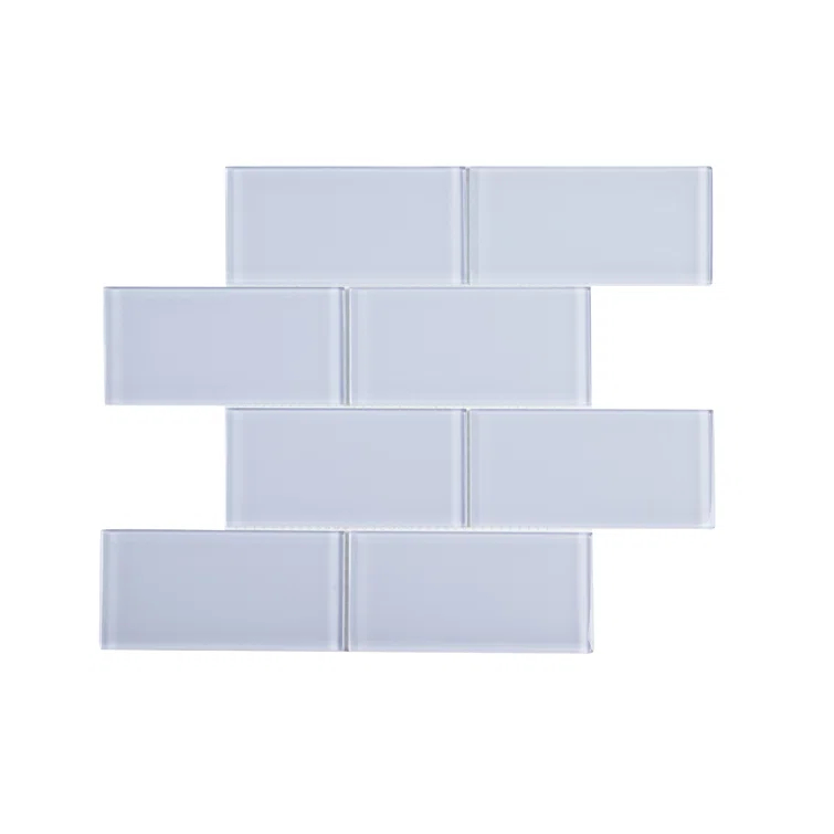 Premium 3" x 6" Straight Edge Glass Mosaic Subway Tile