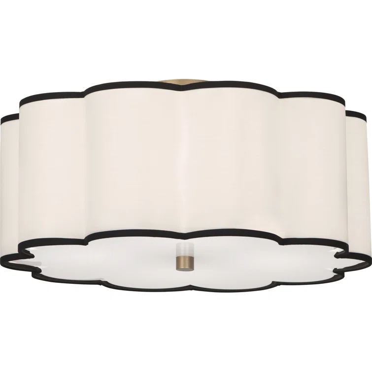 Robert Abbey Axis Cotton / Cotton Blend Semi Flush Mount