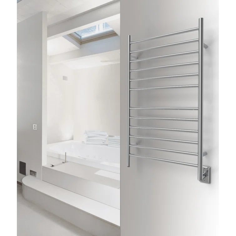 Radiant Large Curved Towel Warmer Hybrid Hardwired or Plug in