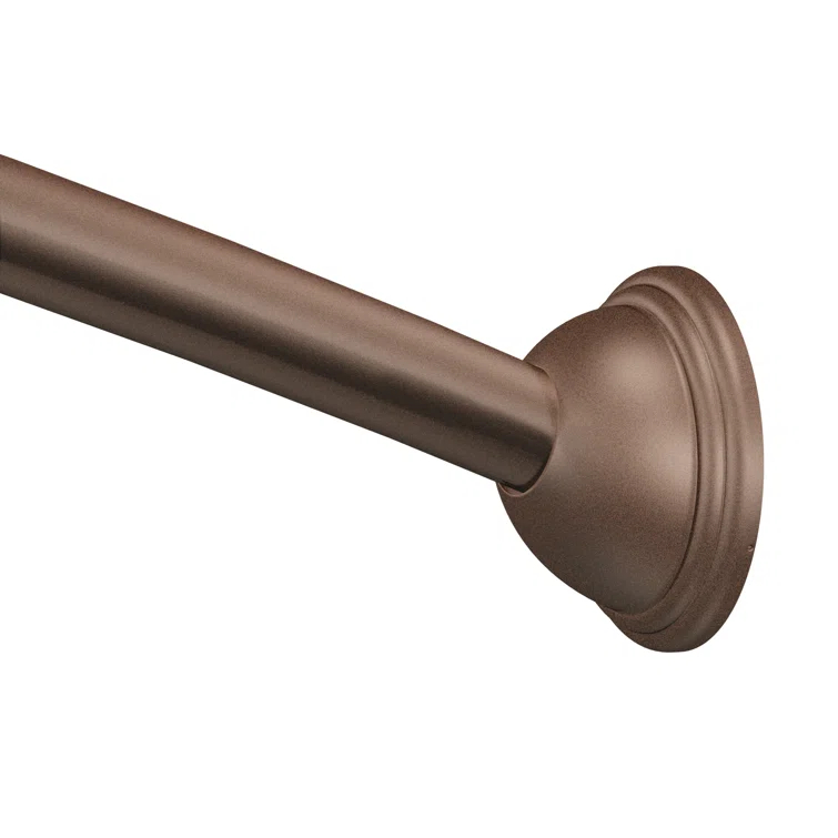 Moen 54-Inch to 72-Inch Adjustable Length Fixed Mount Single Curved Shower Curtain Rod