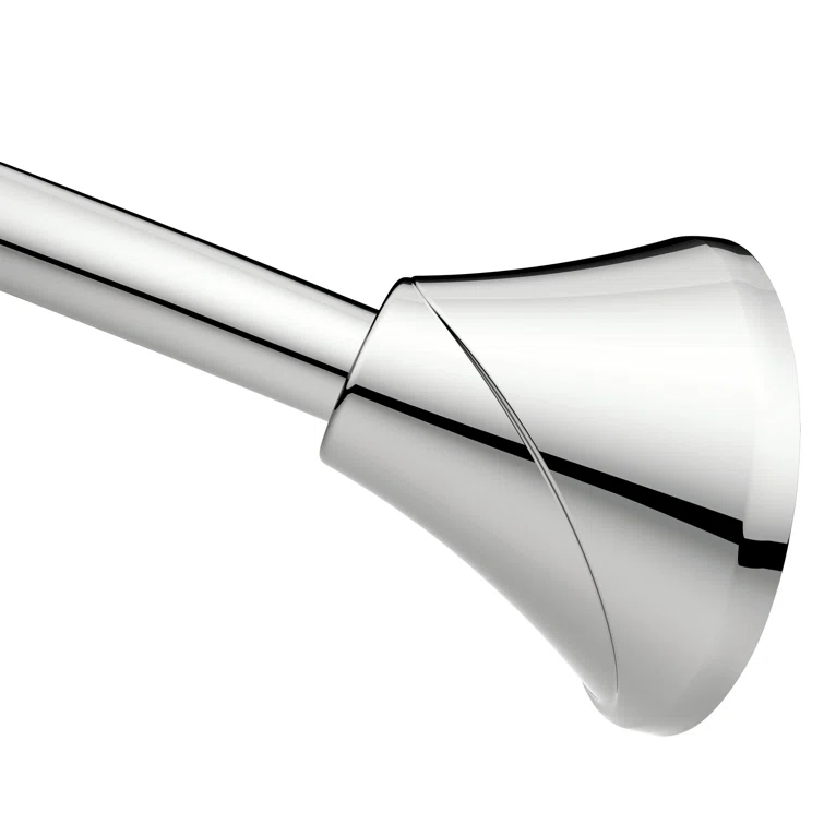 Moen 5-Foot Adjustable Tension Single Curved Shower Curtain Rod
