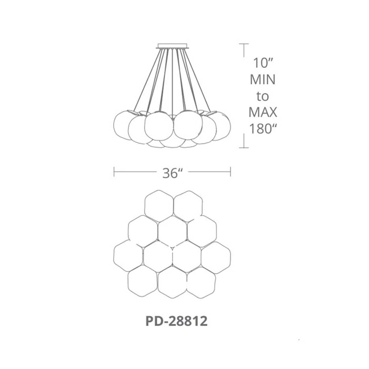 Cosmic 12 - Light Dimmable Globe Chandelier