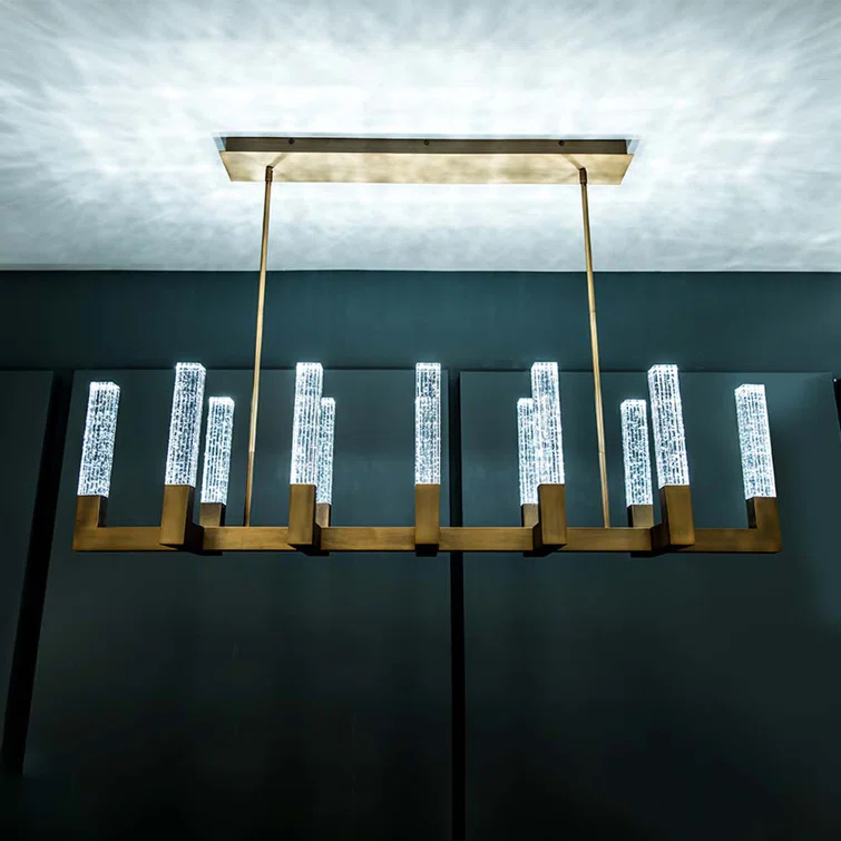 12 - Light Dimmable Square / Rectangle Chandelier