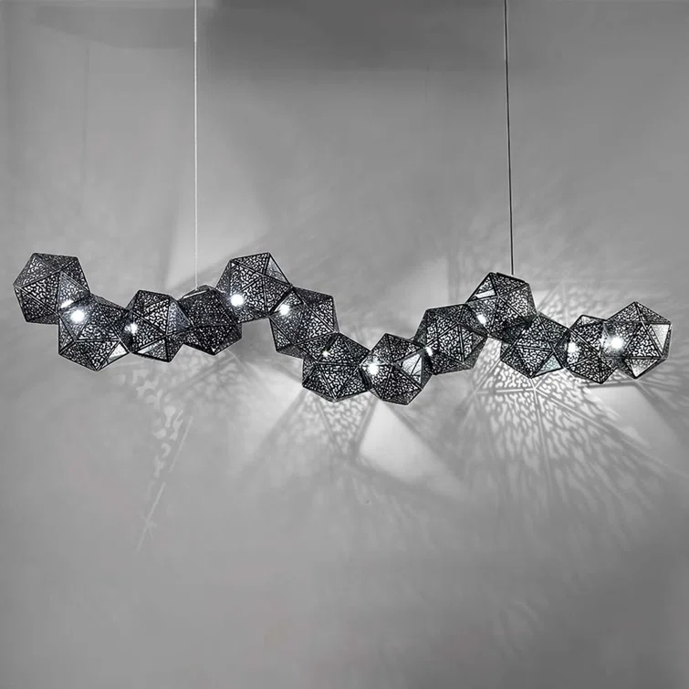 Riddle 13 - Light Black LED Kitchen Island Pendant