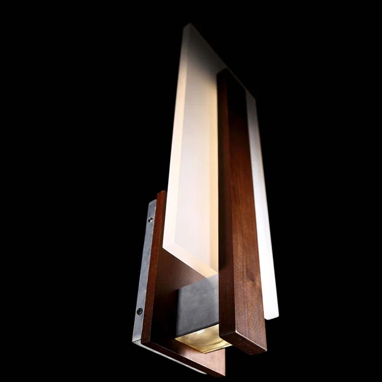 Stem Wood LED Armed Sconce