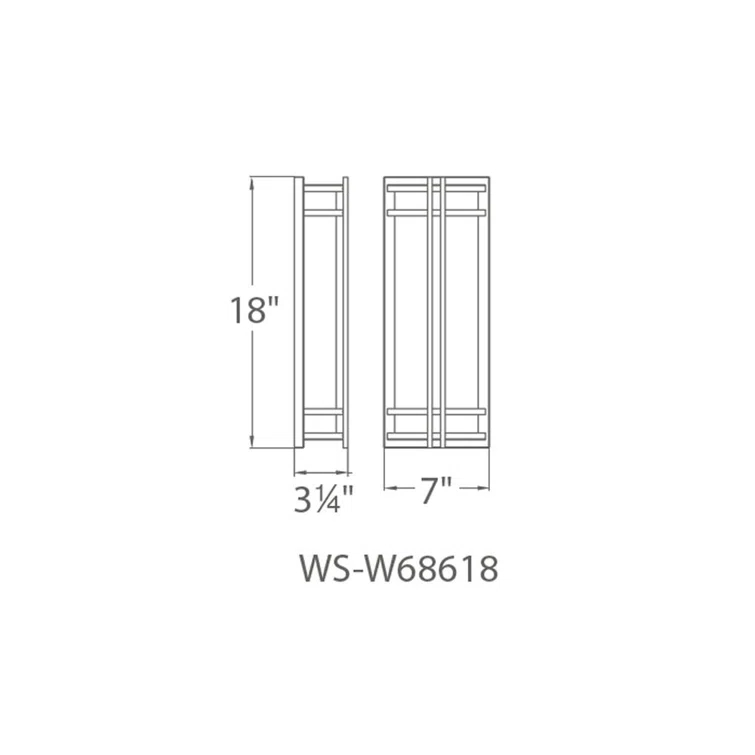 Skyscraper Outdoor Dimmable LED Flush Mount