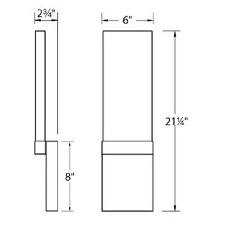 Glacier Steel LED Flush Mounted Sconce