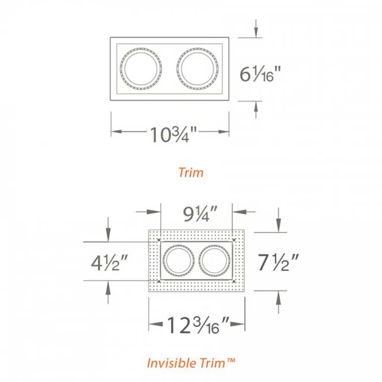 Precision 9.125" New Construction Recessed Lighting Trim