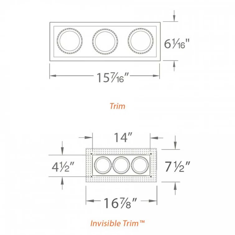 Precision Adjustable Recessed Trim (Trim Only, Lights Not Included)