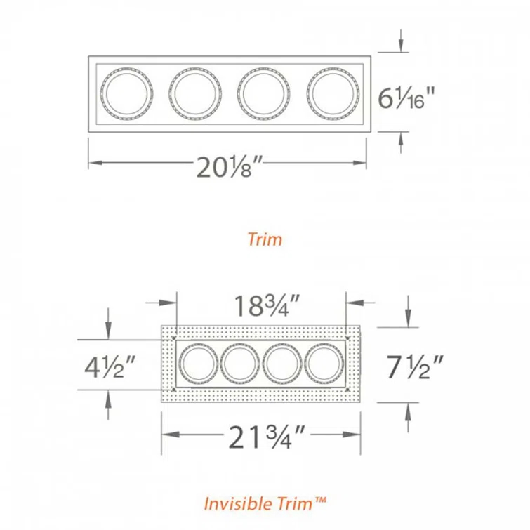 Precision 18.5'' Matte Black Decorative Recessed Trim