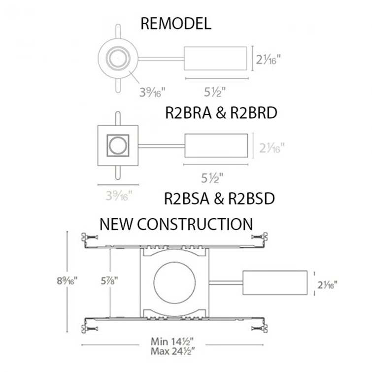 Ocularc Dimmable Air-Tight Standard Recessed Lighting Kit