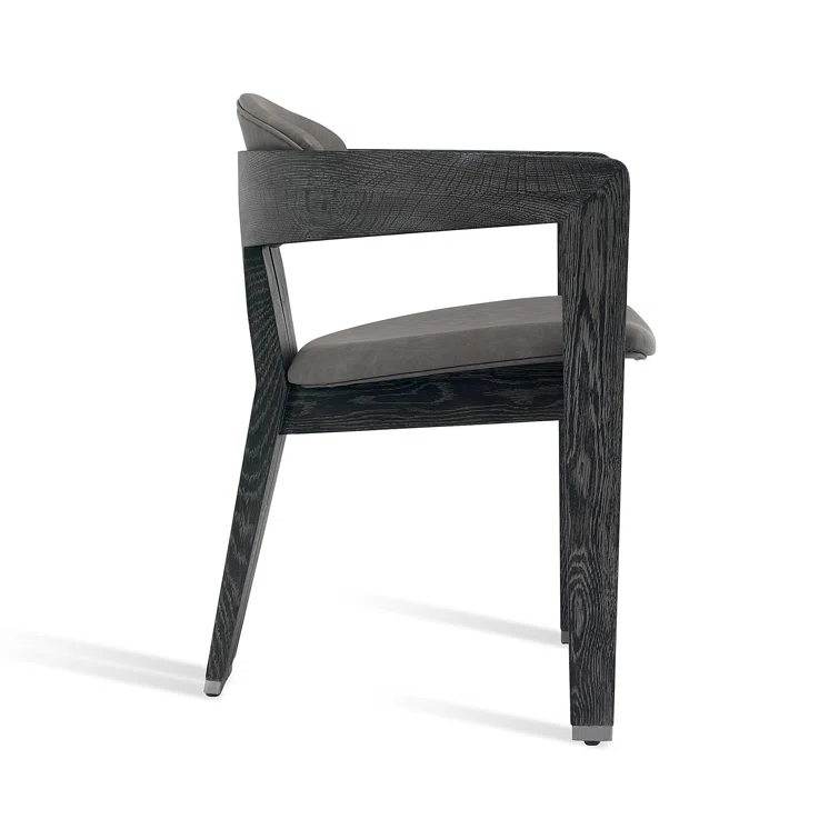 Maryl 20'' H Linen Upholstered Oak Armchair