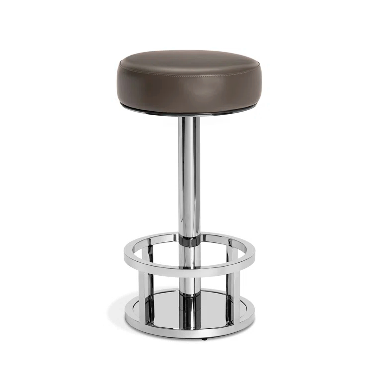 Drake Swivel Upholstered Counter Stool with Metal Frame