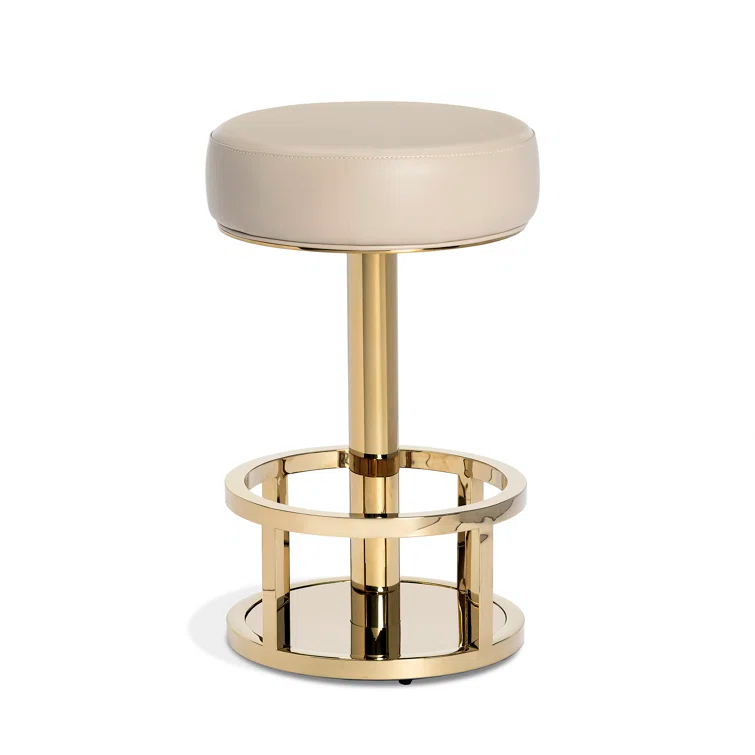 Drake Swivel Upholstered Counter Stool with Metal Frame