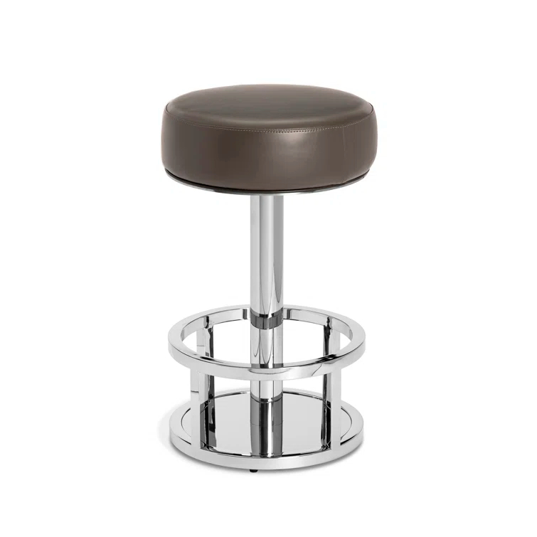 Drake Swivel Upholstered Counter Stool with Metal Frame