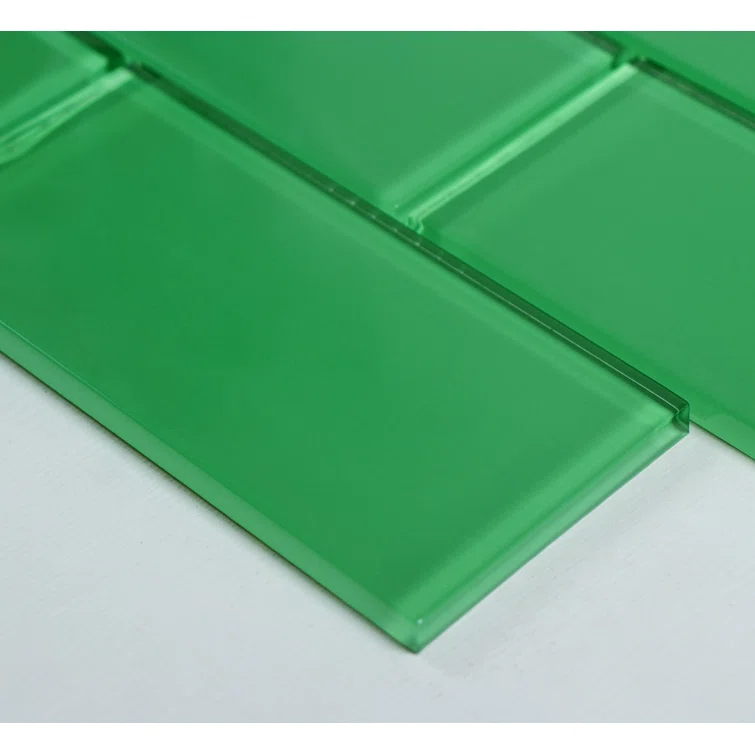 Premium 3" x 6" Straight Edge Glass Mosaic Subway Tile