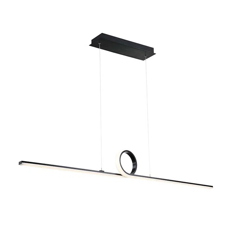 WAC Lighting Loophole 52" LED 3000K Contemporary Aluminum Pendant in Black