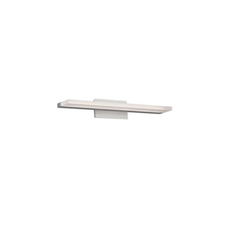 WAC Lighting Level 18" 1-Light LED 3500K Aluminum Bathroom Vanity Light in Gray