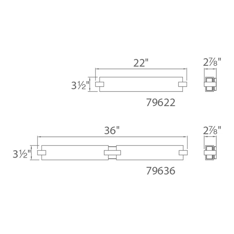 Ehrman 22" Polished Nickel Dimmable LED Bath Bar