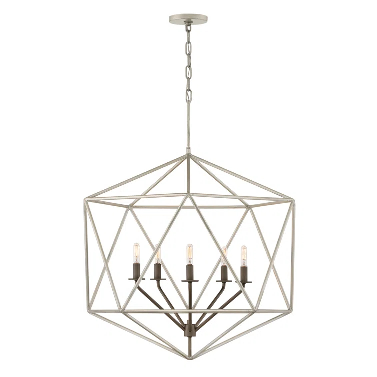Astrid 5 - Light Candle Style Geometric Chandelier