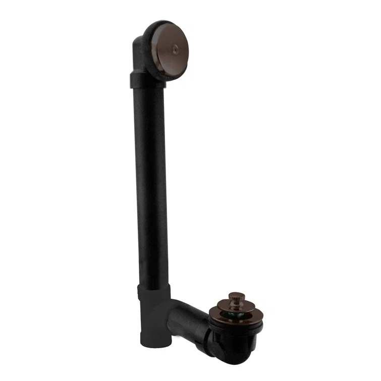 12 ABS Pull & Drain Bathtub Leg Drain Assembly with One-Hole Overflow
