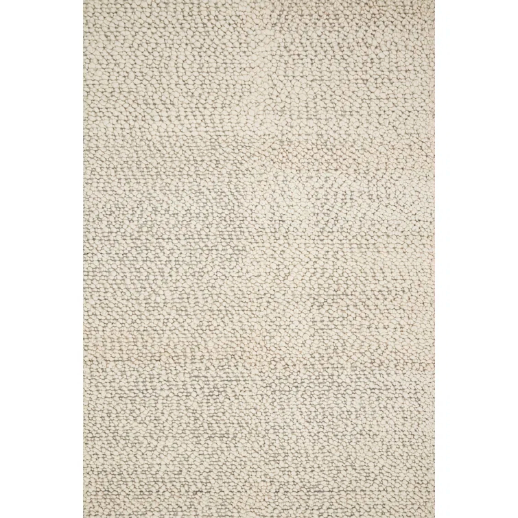Handmade Ivory Wool Rectangular 5' x 7' Area Rug