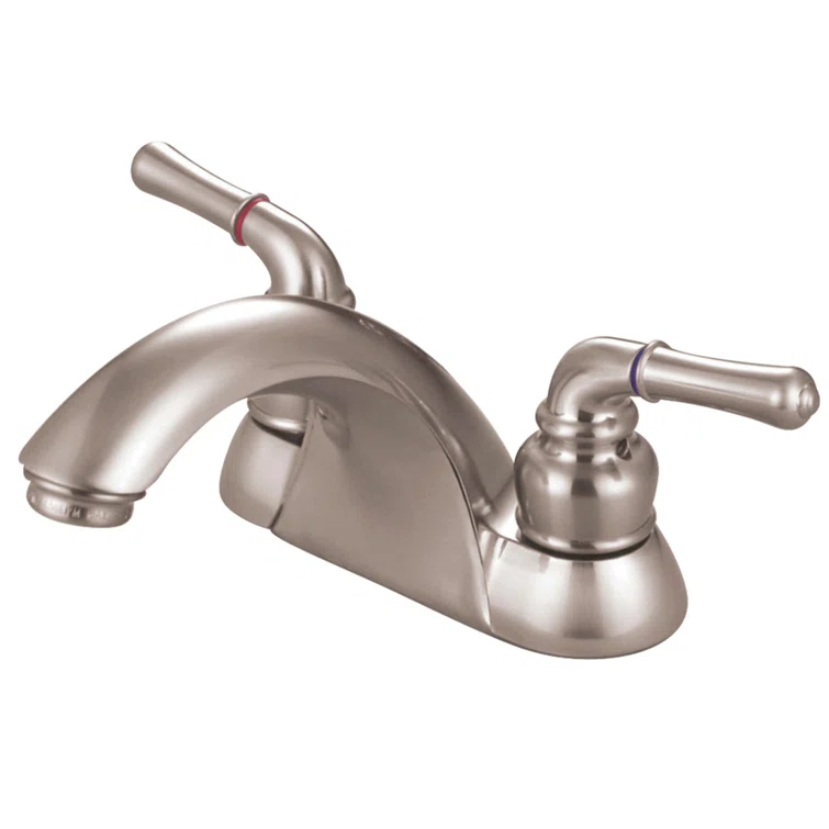 Kingston Brass KB2628LP Kingston Brass Naples Two-Handle 3-Hole Deck Mount 4" Centerset Bathroom Faucet