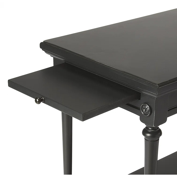 Easterbrook Transitional Wood End Table with Pull-Out Tray