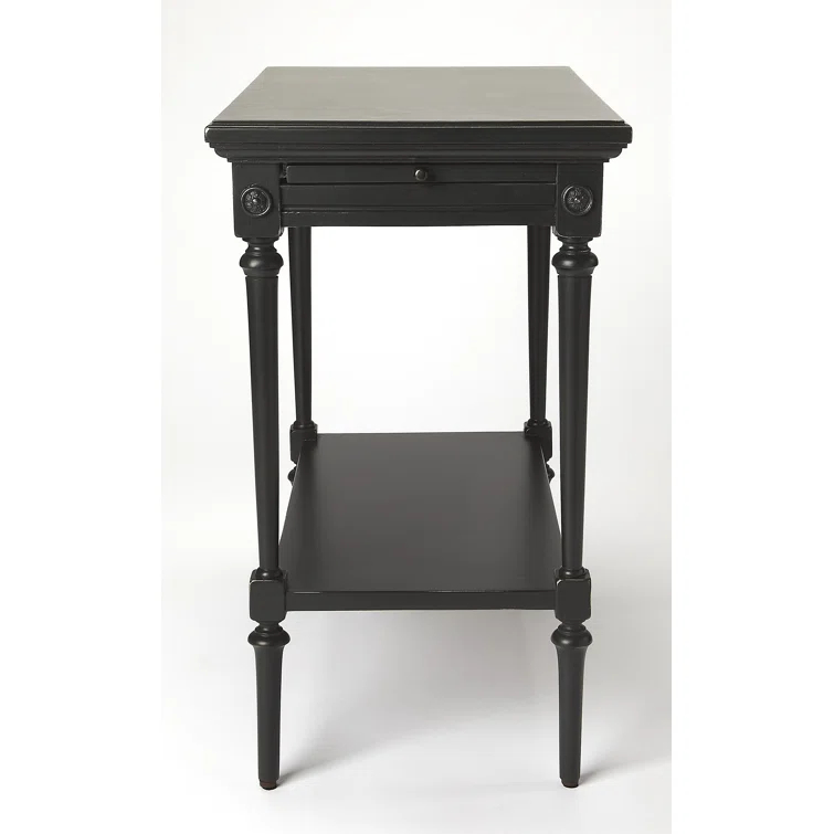 Easterbrook Transitional Wood End Table with Pull-Out Tray