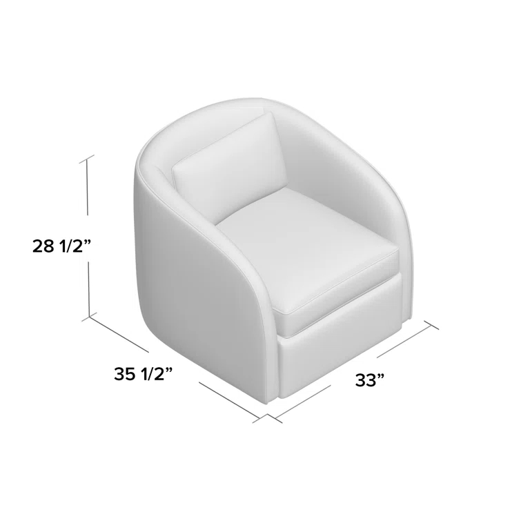 Turner Upholstered Swivel Barrel Chair