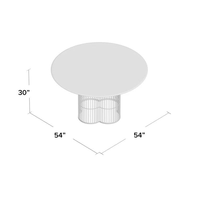 Safavieh Couture Noore Round Glass Top Metal Base Dining Table
