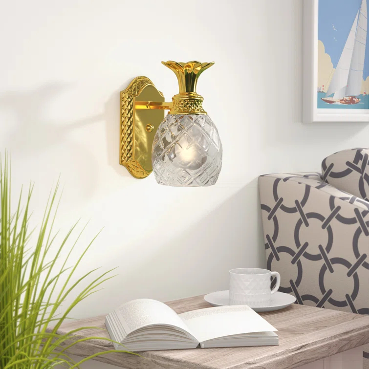 Plantation 1-Light Pineapple Accent Wall Sconce