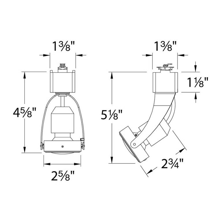Miniature LED Adjustable Track Head