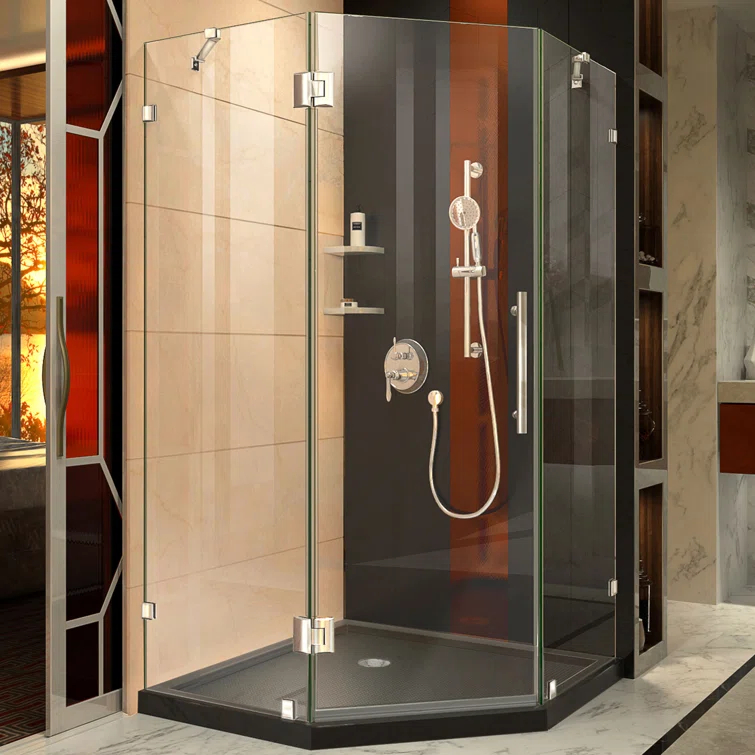 DreamLine Prism Lux 40" x 74.75" Neo-Angle Hinged Shower Enclosure with Base Included