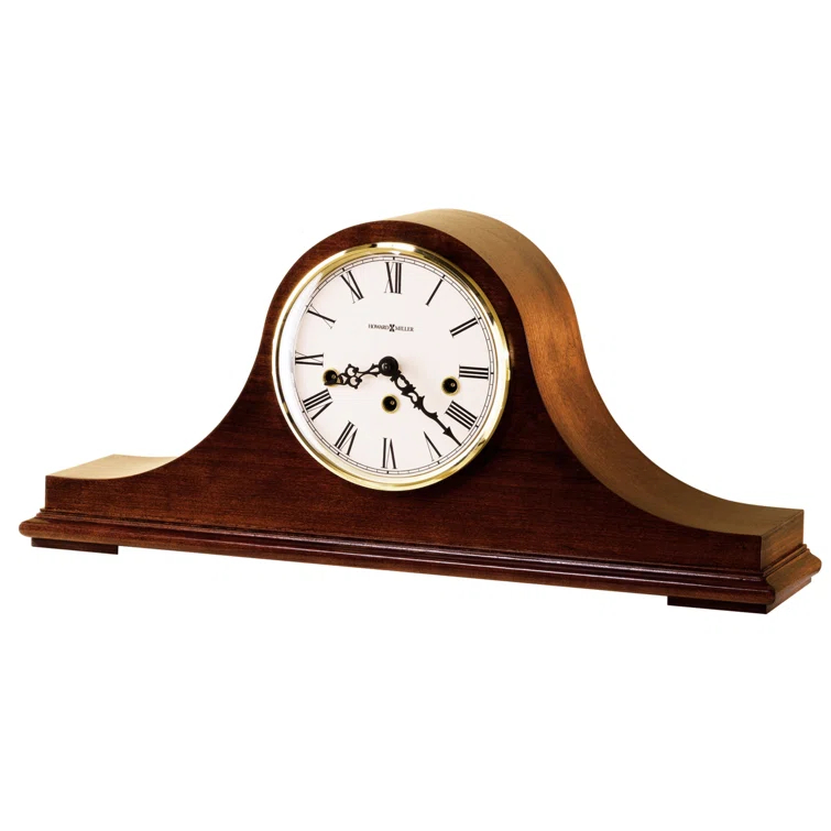 Howard Miller® Mason Traditional Roman Numeral Cherry Mechanical Tabletop Clock in Windsor Cherry