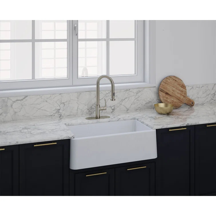 33" L x 19" W Apron Quartz Kitchen Sink