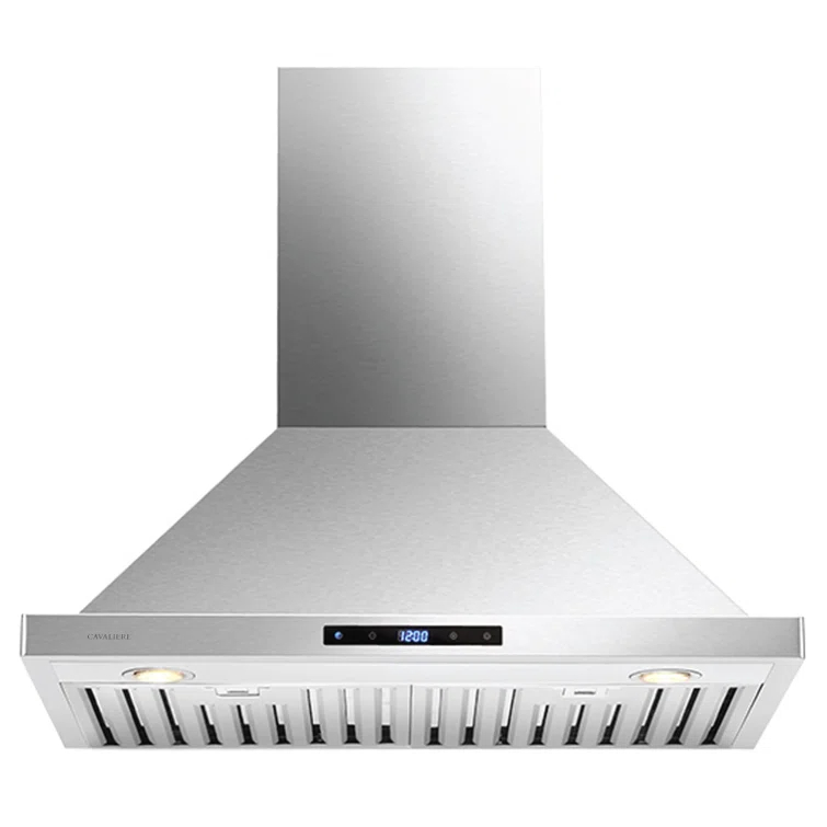 CAVALIERE 30" inch 462 CFM Convertible Digital Wall Mount Range Hood Included Charcoal Filter in Stainless Steel