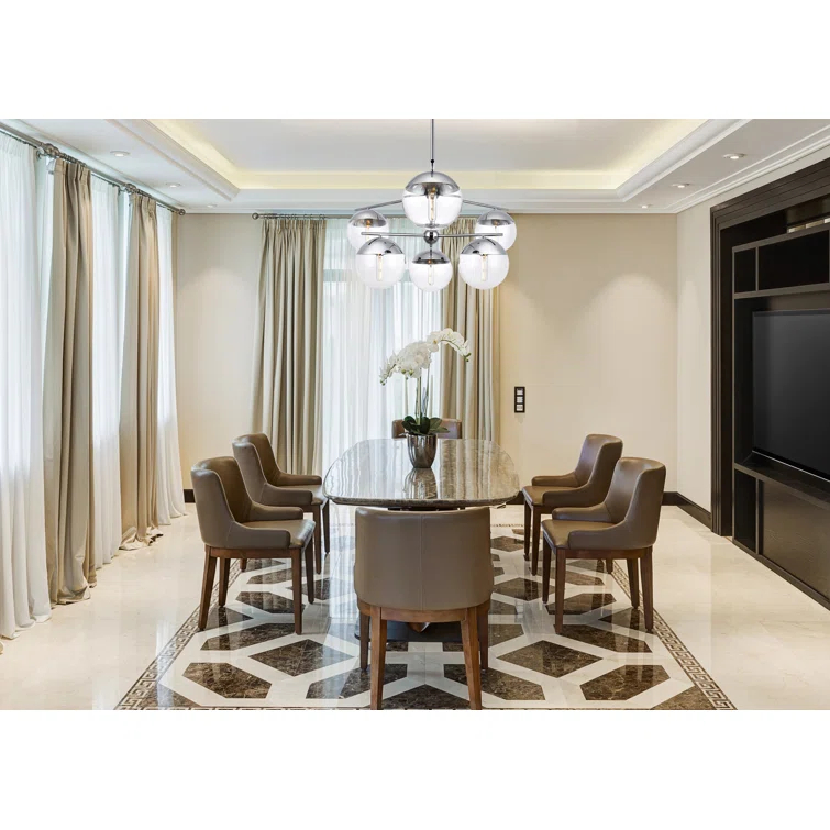 Yearby 6 - Light Dimmable Tiered Chandelier