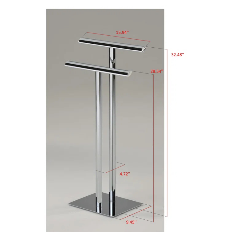 2 Tier Freestanding Towel Rack, Bathroom Standing Towel Racks, Hand Towel Holder - Towels Stand