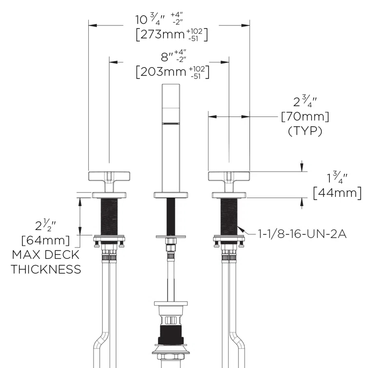Lura Widespread Bathroom Faucet with Drain Assembly