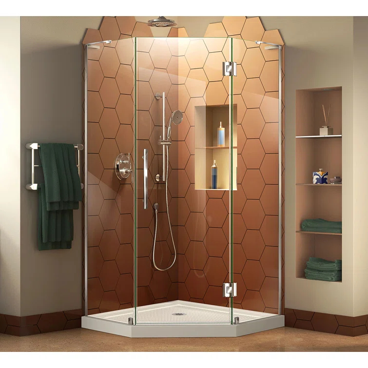 DreamLine Prism Plus 42" x 74.75" Rectangle Hinged Shower Enclosure with Base Included