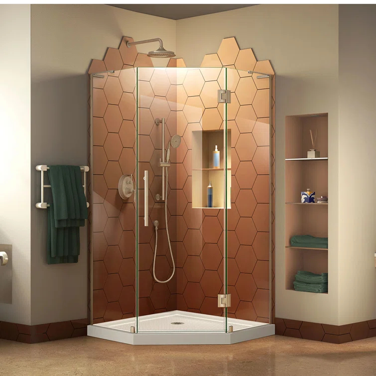 DreamLine Prism Plus 42" x 74.75" Rectangle Hinged Shower Enclosure with Base Included