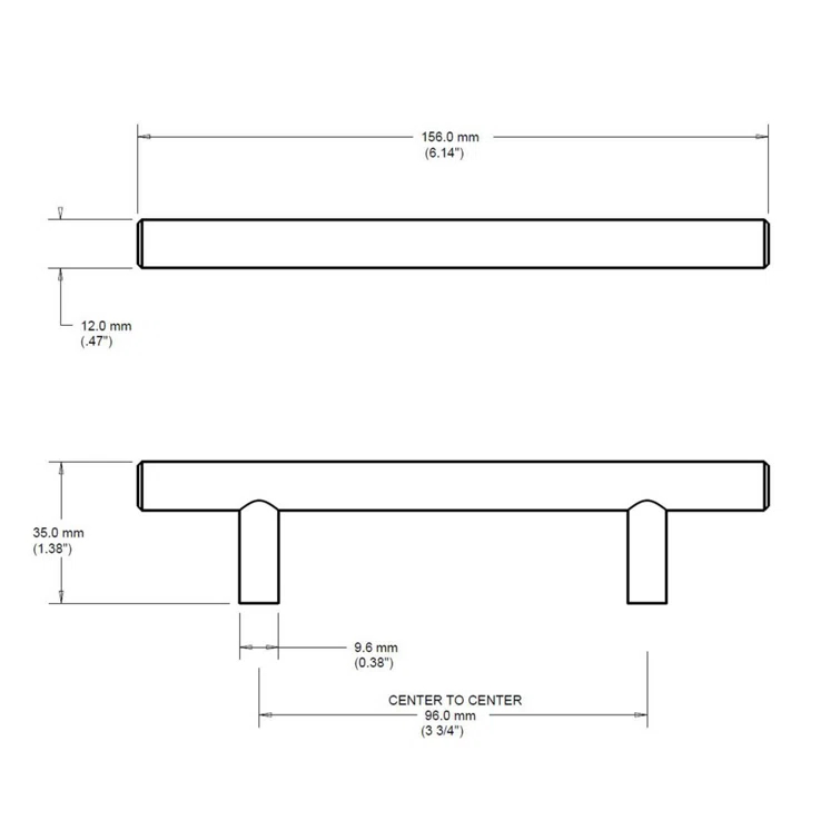 Builder's Program Decorative Cabinet Bar Pull