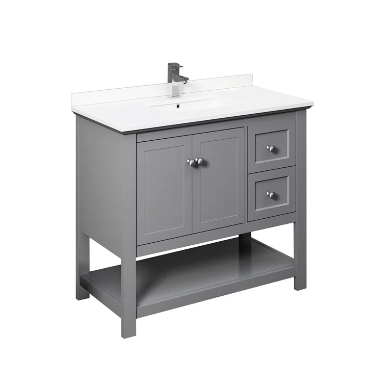 Fresca Manchester 42" Freestanding Single Sink Bathroom Vanity with Integrated Sink (Faucet Not Included)