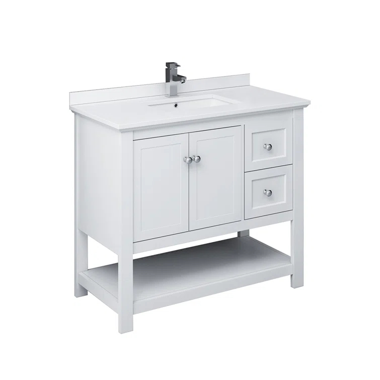 Fresca Manchester 42" Freestanding Single Sink Bathroom Vanity with Integrated Sink (Faucet Not Included)