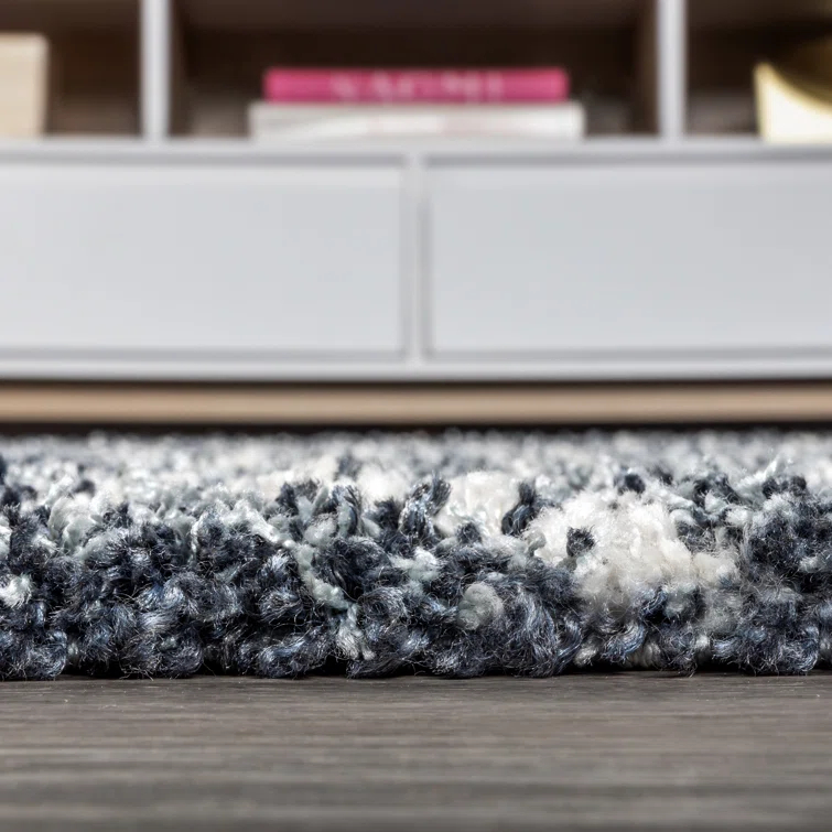 McKenly Geometric Denim Blue/Cream Area Rug