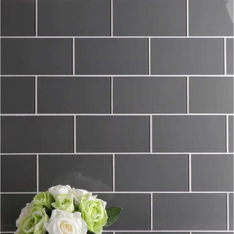Premium 3" x 6" Straight Edge Glass Mosaic Subway Tile