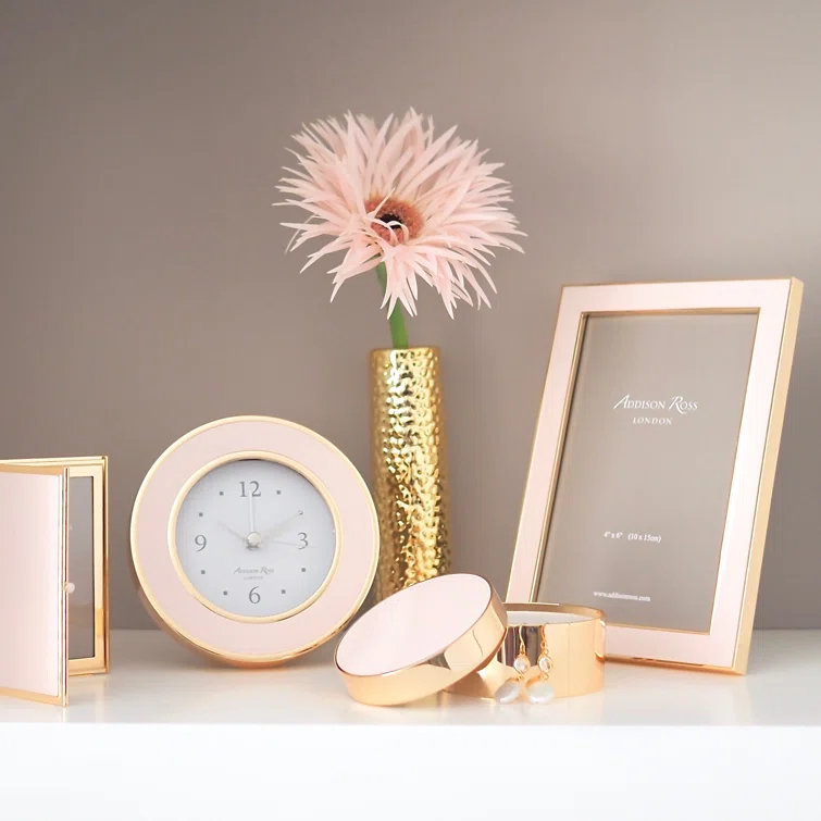 White and Gold 8x10 Enamel Picture Frame